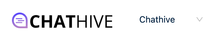 Example of organization next to logo called Chathive